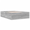 Cadre de lit sans matelas sonoma gris 135x190 cm 