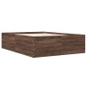 Cadre de lit sans matelas chêne marron 135x190 cm 