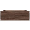 Cadre de lit sans matelas chêne marron 135x190 cm 