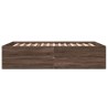Cadre de lit sans matelas chêne marron 135x190 cm 