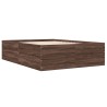 Cadre de lit sans matelas chêne marron 135x190 cm 