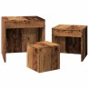 Tables gigognes 3 pcs vieux bois bois d'ingénierie 
