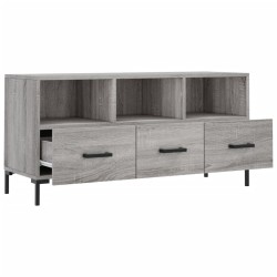 Meuble TV sonoma gris 102x36x50 cm bois d'ingénierie 