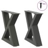 Pieds de table basse 2 pièces Anthracite 40 x (30-31,3) cm Acier 