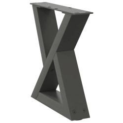 Pieds de table basse 2 pièces Anthracite 40 x (30-31,3) cm Acier 