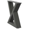 Pieds de table basse 2 pièces Anthracite 40 x (30-31,3) cm Acier 