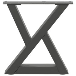Pieds de table basse 2 pièces Anthracite 40 x (30-31,3) cm Acier 