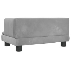 Canapé pour enfants gris clair 60x40x30 cm velours 