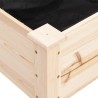 Jardinière sur roues avec doublure 71x37x80 cm bois de sapin 