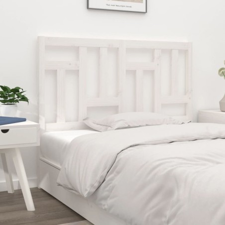Tête de lit Blanc 155,5x4x100 cm Bois massif de pin 