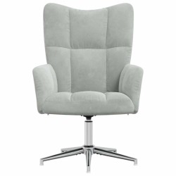 Chaise de relaxation Gris clair Velours 