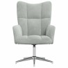 Chaise de relaxation Gris clair Velours 