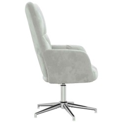 Chaise de relaxation Gris clair Velours 