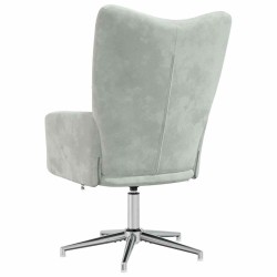 Chaise de relaxation Gris clair Velours 