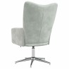 Chaise de relaxation Gris clair Velours 
