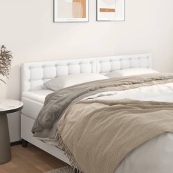 Têtes de lit 2 pcs Blanc 90x5x78/88 cm Similicuir 