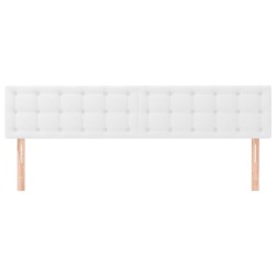 Têtes de lit 2 pcs Blanc 90x5x78/88 cm Similicuir 