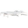 Lit coulissant sans matelas blanc 2x(90x190) cm 