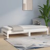 Lit coulissant sans matelas blanc 2x(90x190) cm 