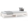 Lit coulissant sans matelas blanc 2x(90x190) cm 