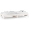 Lit coulissant sans matelas blanc 2x(90x190) cm 