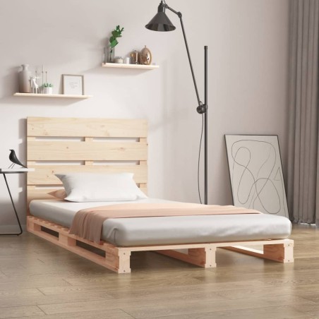 Cadre de lit sans matelas 90x200 cm bois de pin massif 