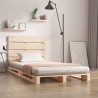 Cadre de lit sans matelas 90x200 cm bois de pin massif 