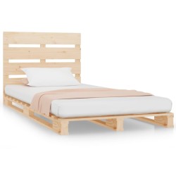Cadre de lit sans matelas 90x200 cm bois de pin massif 