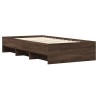 Cadre de lit sans matelas chêne marron 100x200 cm 