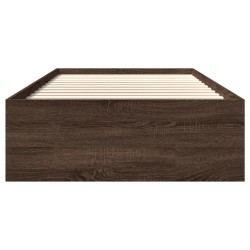 Cadre de lit sans matelas chêne marron 100x200 cm 