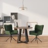 Chaises pivotantes à manger lot de 2 Vert foncé Velours 