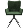 Chaises pivotantes à manger lot de 2 Vert foncé Velours 