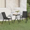 Ensemble de bistro de jardin 3 pcs Noir 