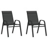 Ensemble de bistro de jardin 3 pcs Noir 