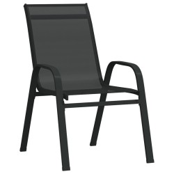 Ensemble de bistro de jardin 3 pcs Noir 