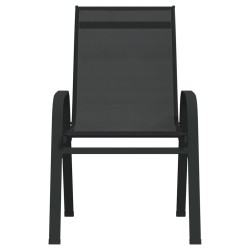 Ensemble de bistro de jardin 3 pcs Noir 