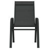 Ensemble de bistro de jardin 3 pcs Noir 