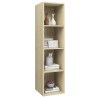 Meuble TV mural Chêne sonoma 37x37x142,5 cm Bois d’ingénierie 