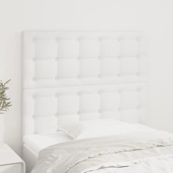 Têtes de lit 2 pcs Blanc 90x5x78/88 cm Similicuir 