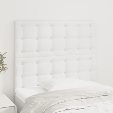 Têtes de lit 2 pcs Blanc 90x5x78/88 cm Similicuir 