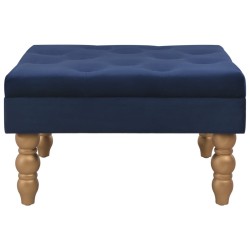 Tabouret Bleu marine 60x60x36 cm Velours 