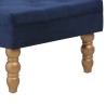 Tabouret Bleu marine 60x60x36 cm Velours 
