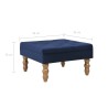 Tabouret Bleu marine 60x60x36 cm Velours 