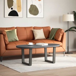 Pieds de table basse en forme de V, 2 pièces, anthracite, 50 x (42-43,3) cm, acier 