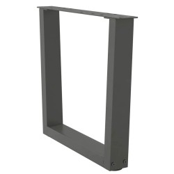 Pieds de table basse en forme de V, 2 pièces, anthracite, 50 x (42-43,3) cm, acier 