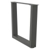 Pieds de table basse en forme de V, 2 pièces, anthracite, 50 x (42-43,3) cm, acier 