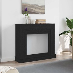 Cadre de cheminée chêne noir 100x30x87,5 cm bois d'ingénierie 