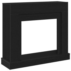 Cadre de cheminée chêne noir 100x30x87,5 cm bois d'ingénierie 