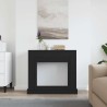Cadre de cheminée chêne noir 100x30x87,5 cm bois d'ingénierie 