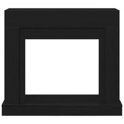 Cadre de cheminée chêne noir 100x30x87,5 cm bois d'ingénierie 